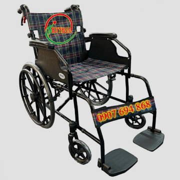 Xe lăn sơn tĩnh điện vải kẻ Oromi XL-10BS