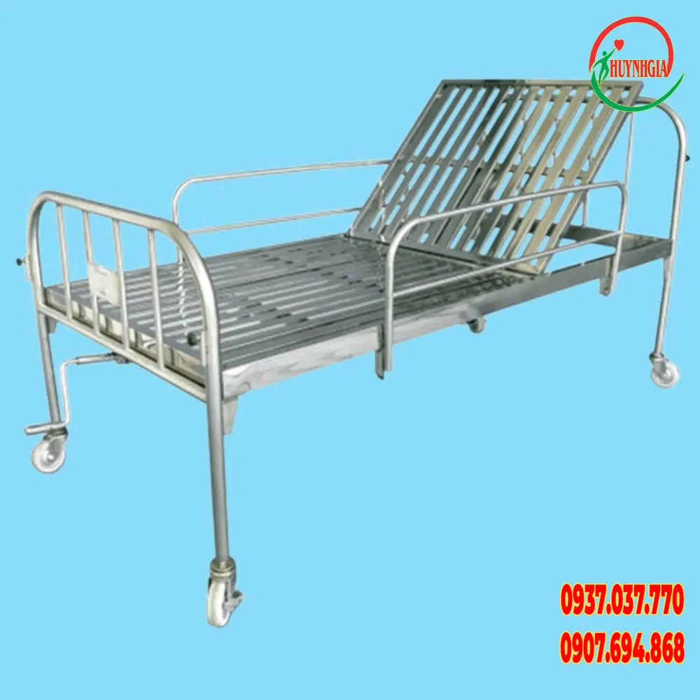 Giường bệnh 1 tay quay có lỗ vệ sinh