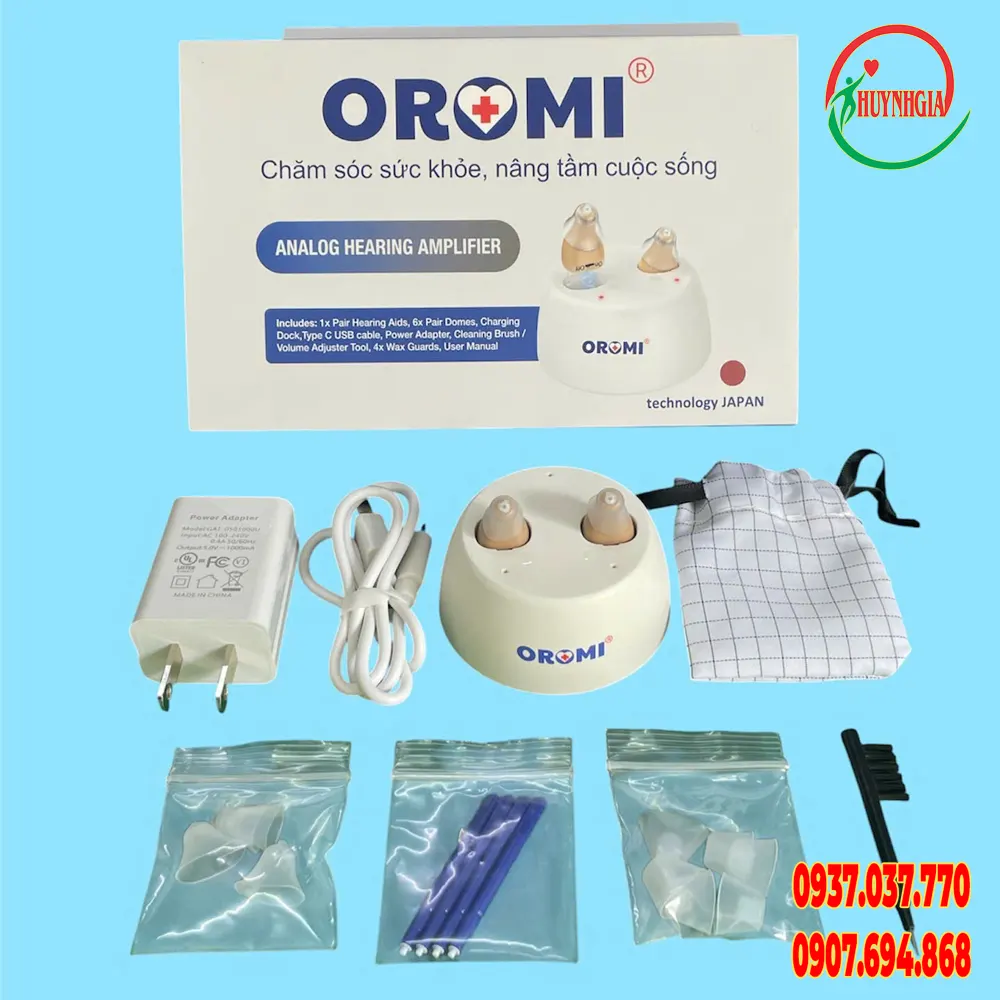 Máy trợ thính không dây có đế sạc Oromi K-19S