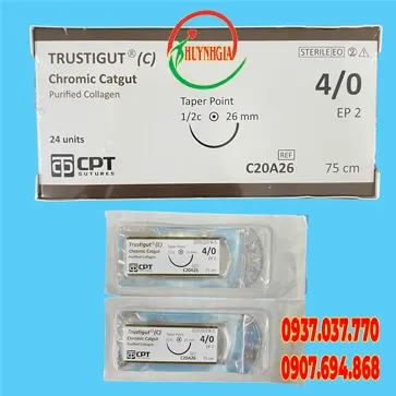 Chỉ phẫu thuật tự tan chromic 4/0