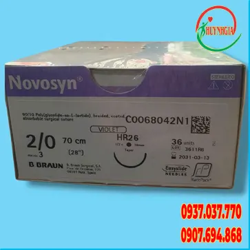 Chỉ phẫu thuật tự tiêu Novosyn các cỡ